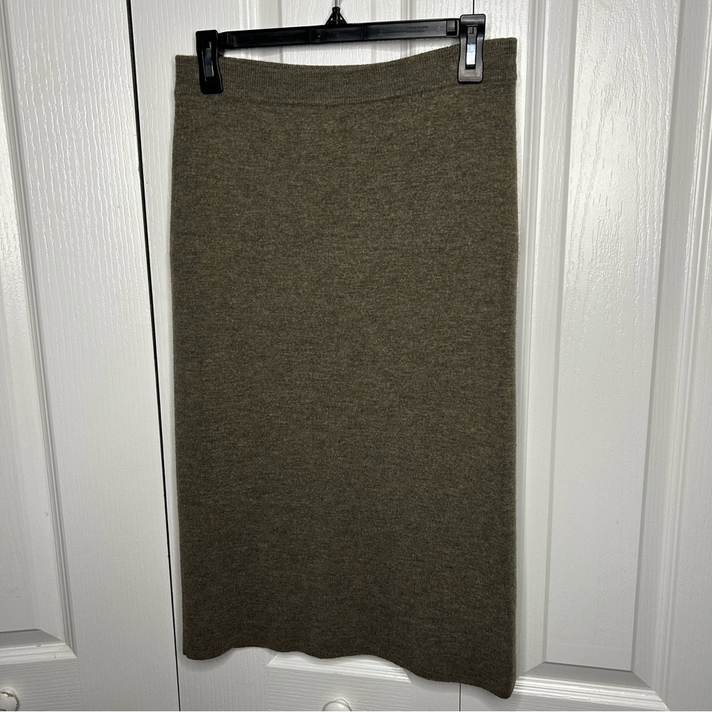 Eileen Fisher Women’s Linen Silk Vintage Midi Gray Pencil Skirt Hong Kong Small